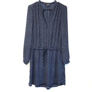 Hilary Radley women's blue long sleeve midi dress, size medium.